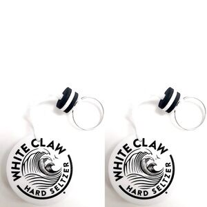 2 New White Claw Floating Foam Stress Reliever Key Fob Keychain Collectable Gift